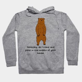 What a bear does in the woods Hoodie